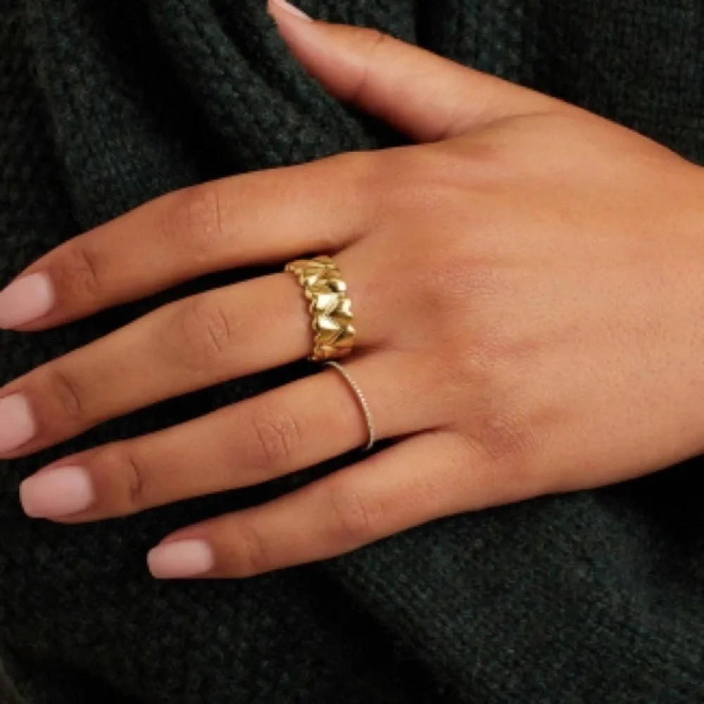 Gorjana New Size 9 18k Gold Plated Brass Lou‎ Heart Statement Ring